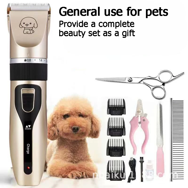 Professional hair clipper trimmer grooming remover pet shaver set with comb for dogs