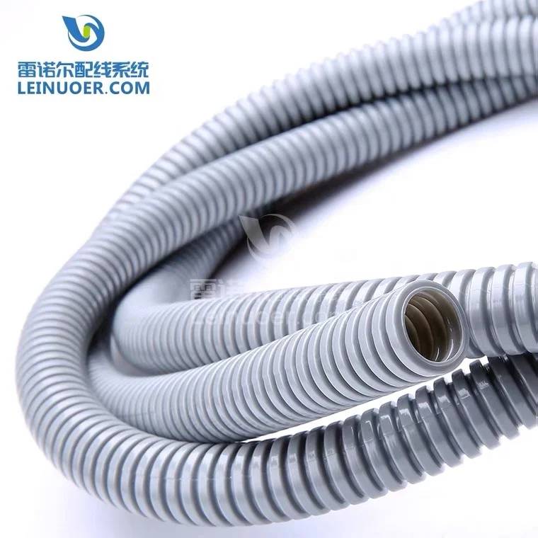 Corrugated Wavelike Black Grey Plastic Conduit PA6 Polyamide Nylon Flexible Corrugated Conduit Tube