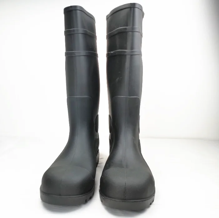 CE S5 PVC safety steel toe rain boots for outdoor work