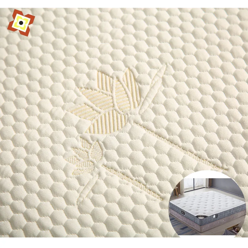 skin friendly breathable jacquard mattress fabric antibacterial home textile fabric polyester fabric for mattress cloth