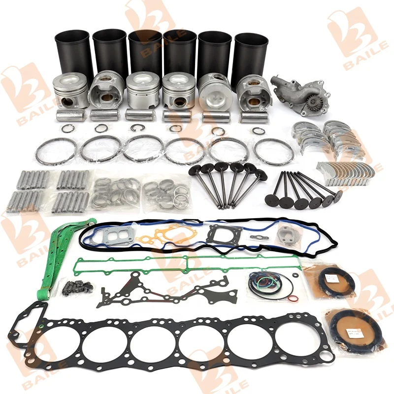 J08 J08C Engine Overhaul Rebuild Kit With Gasket Kit Engine Valves Bearings Set Water Pump  Oil Pump For J08 Hino Engine