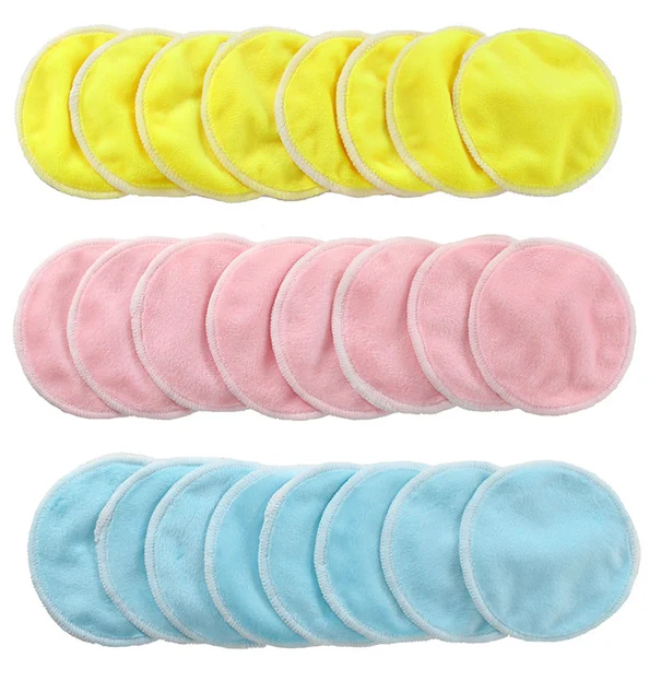 Soft facial cleansing pad round reusable make up removal wipes for sensitive skin bamboo terry velvet makeup remover pads