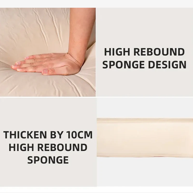 Thick Self Inflating Sleeping Pad with Solid Foam Outdoor Air Mat for Tent Car Backpacking Utraportable Camping Mattress