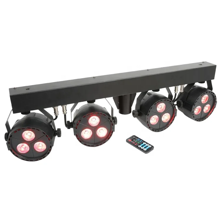 12x4 Вт RGBW 4 в 1 цветная система DJ-бара светодиодное сценическое освещение со штативом и сумкой для путешествий светодиодная Вечеринка набор бара ночного клуба