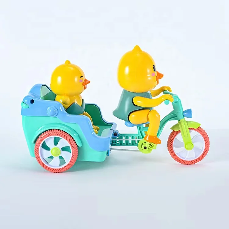 Wholesale yellow duck sound light music kids electric child motorcycle baby toy tricycle