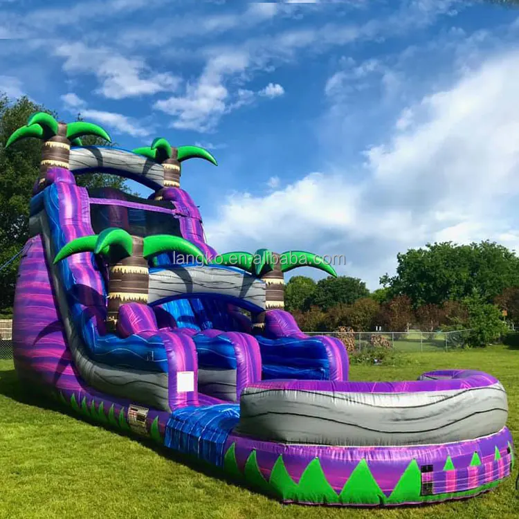 Purple monster commercial grade inflatable water slide waterslide inflatable purple monster twisting water slide
