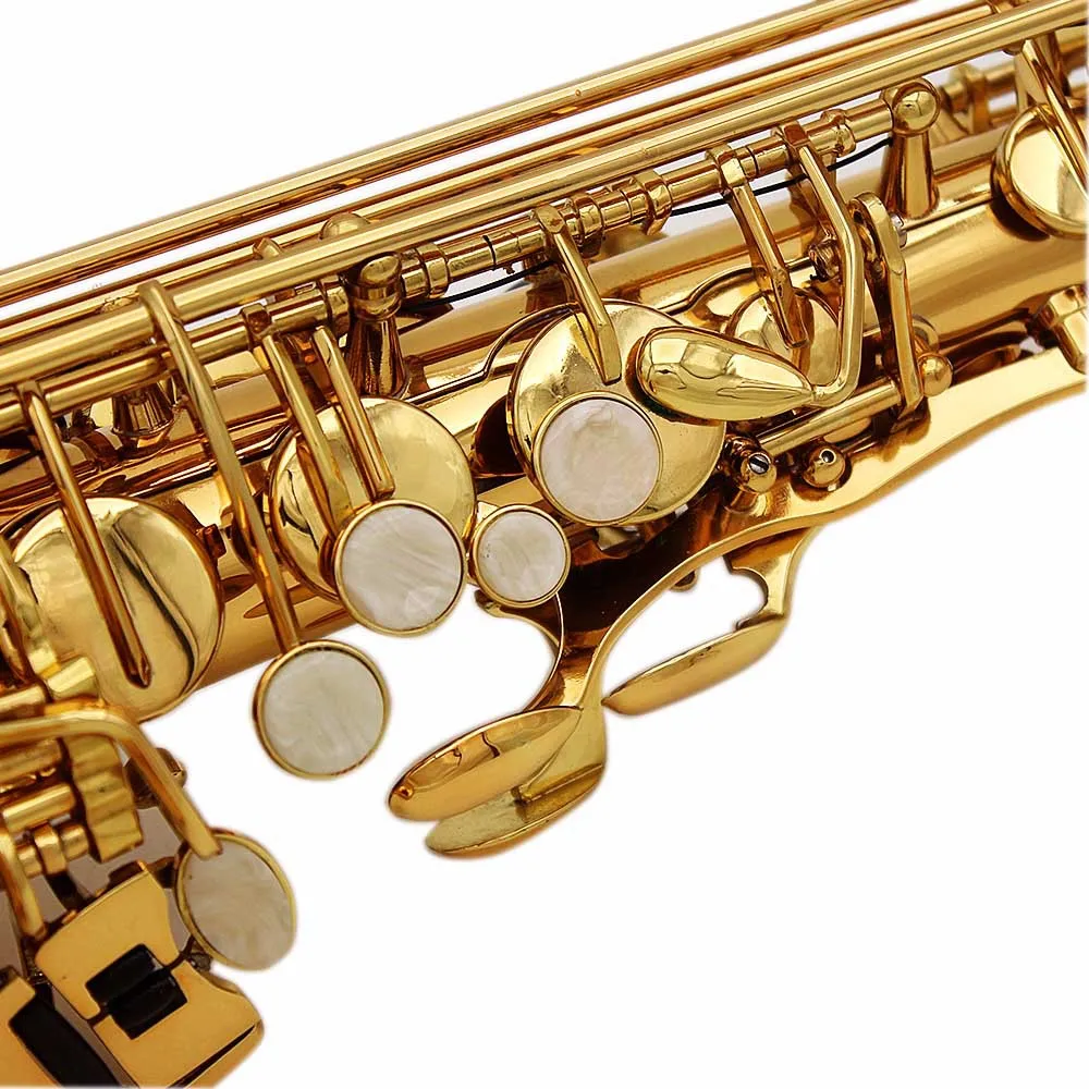 
Gold Lacquer Brass Alto Instrument Accessories Professional Eb China Sax Saxophone Alto 