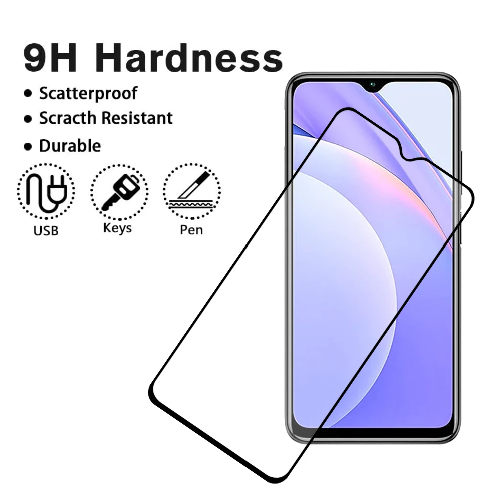 
newest wholesale on stock silk screen tempered glass screen protector for xiaomi redmi 8 8A 9 9A 9C 9T cell phone accessories 