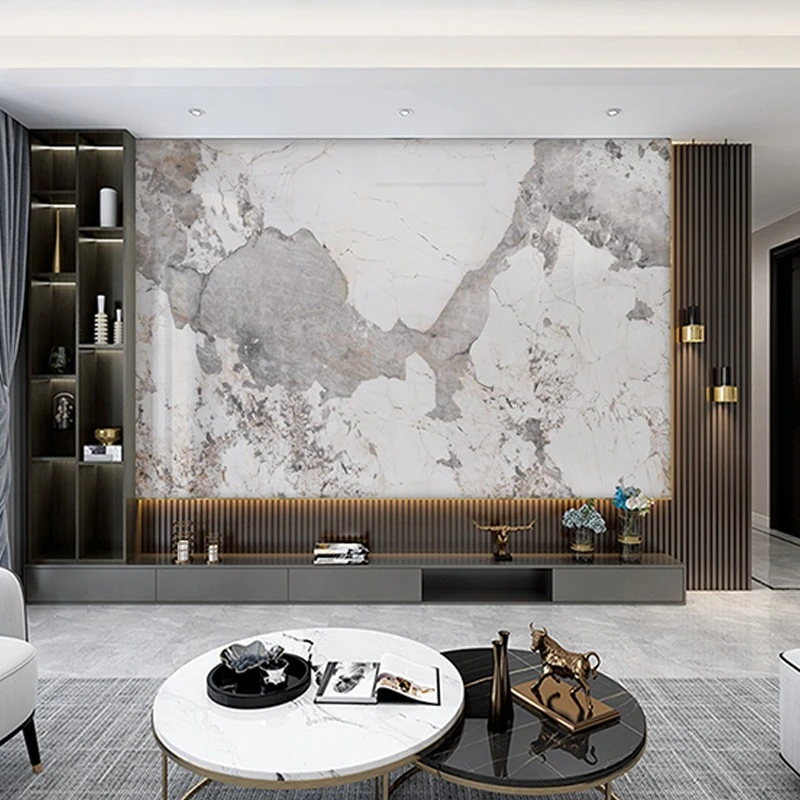 porcelain ceramic Composite natural marble Beige Travertine Composite Panels for Walling