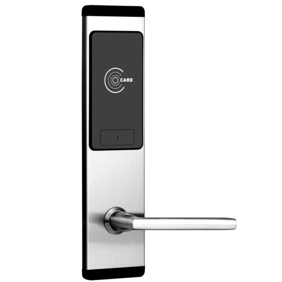 High quality stainless steel hotel lock with card unlock smart hotel door lock with cheap price and free software