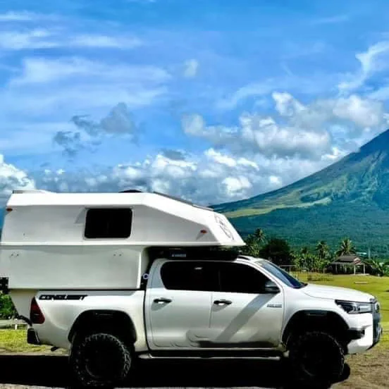 Expedition New Design Pickup 4x4 Truck Camper Off-Road 8ft Luxury Reinforce Fiberglass Slide On Customised Camper For Sale.