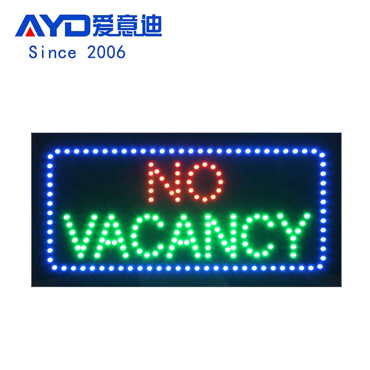 12*24Inch High Bright NO VACANCY Store Signage, Led Hanging on Front Window Store Signs