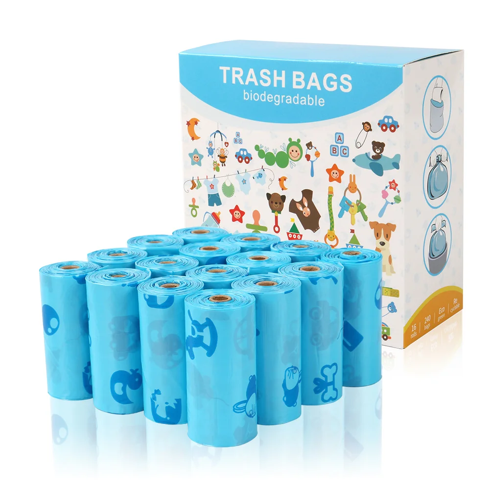 YURUI Factory Compost Home Recycled Custom Printed Eco-friendly Wholesale Custom Compostable Biodegradable Pet Dog Poop Bags