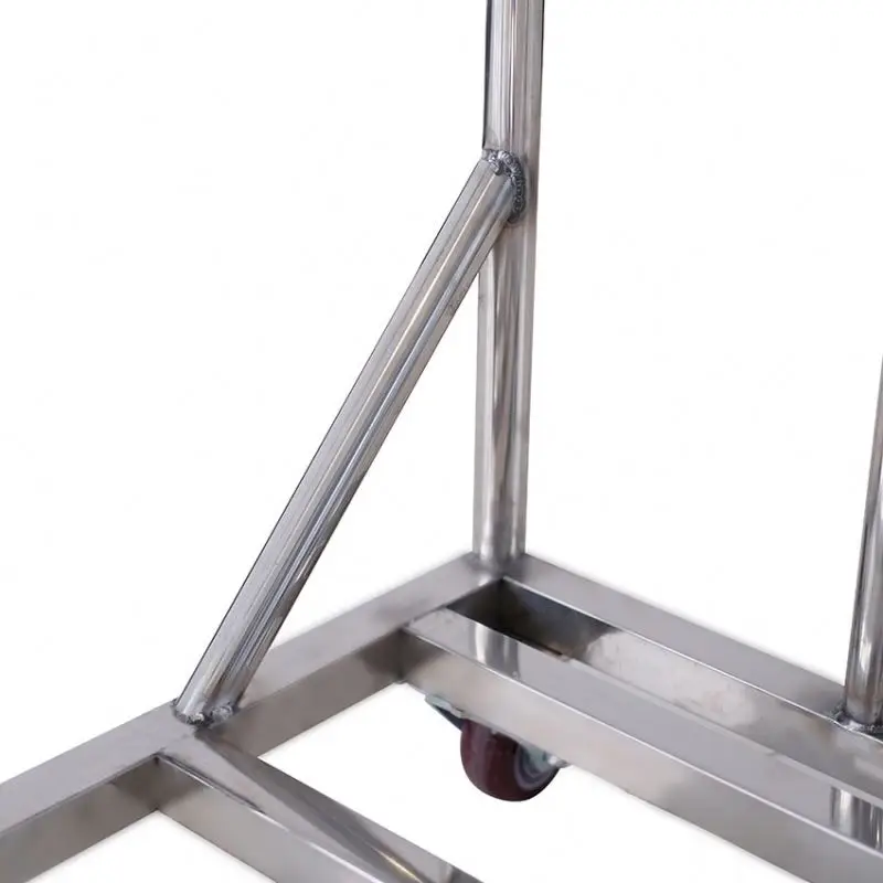 Industrial 4 Wheels Stainless Steel 200 Kg Capacity Trolley for Transport Baking Pans
