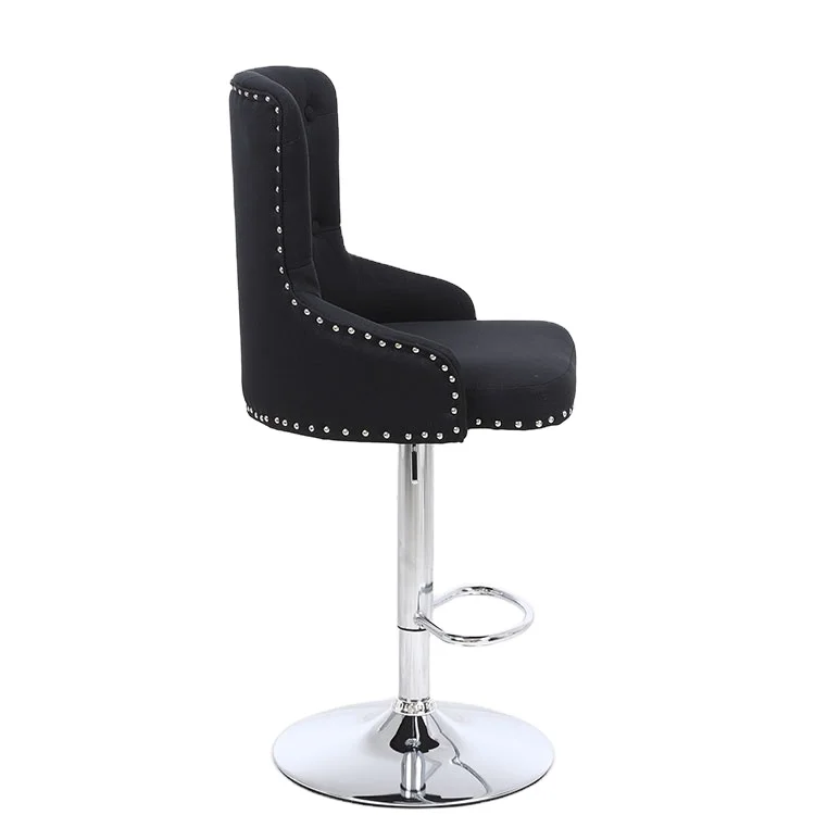 Бархатные бархатные стулья с высокими подлокотниками, регулируемые по высоте стулья для кухни, столовой, барные стулья из ткани