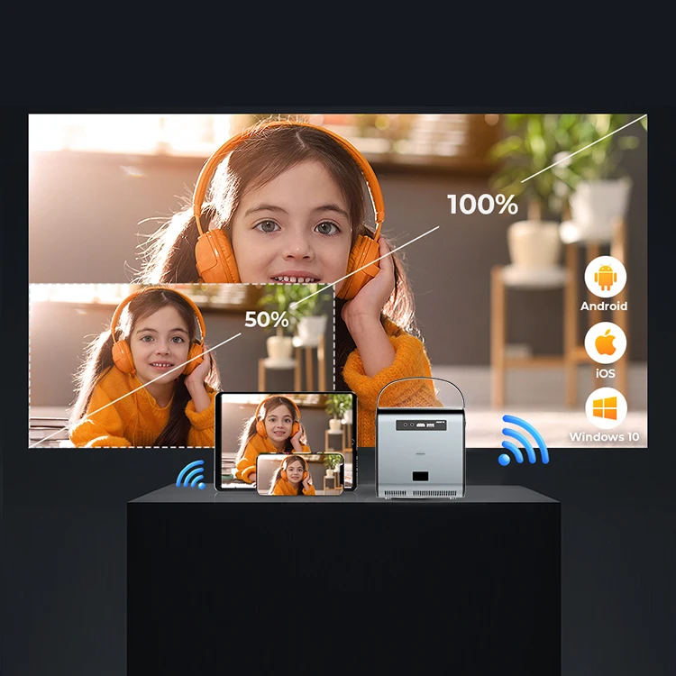  Проектор Sainyer S6 экран 4k портативный мобильный лазерный проектор светодиодный телефон домашний кинотеатр голограмма проекторы