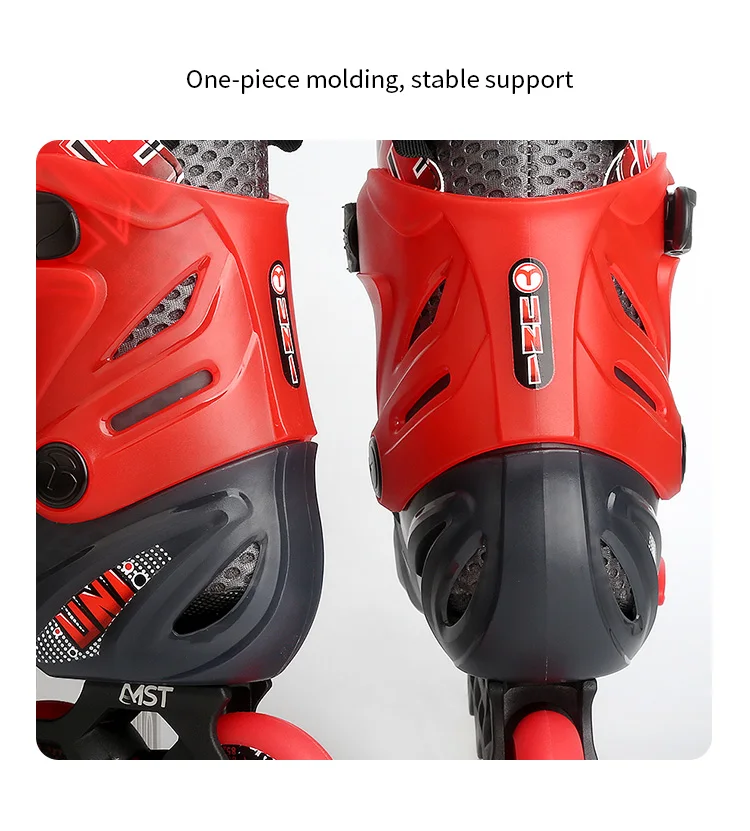 macco  freestyle Slalom Four Wheel Professional adult inline roller skates UNI black&red