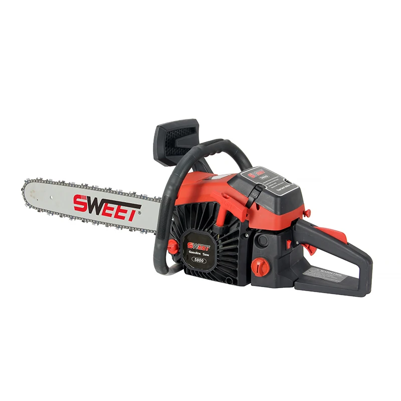 2 stroke gasoline chainsaw industrial 5800 with CE approved petrol powered wood cutting chain saw 2.2kw