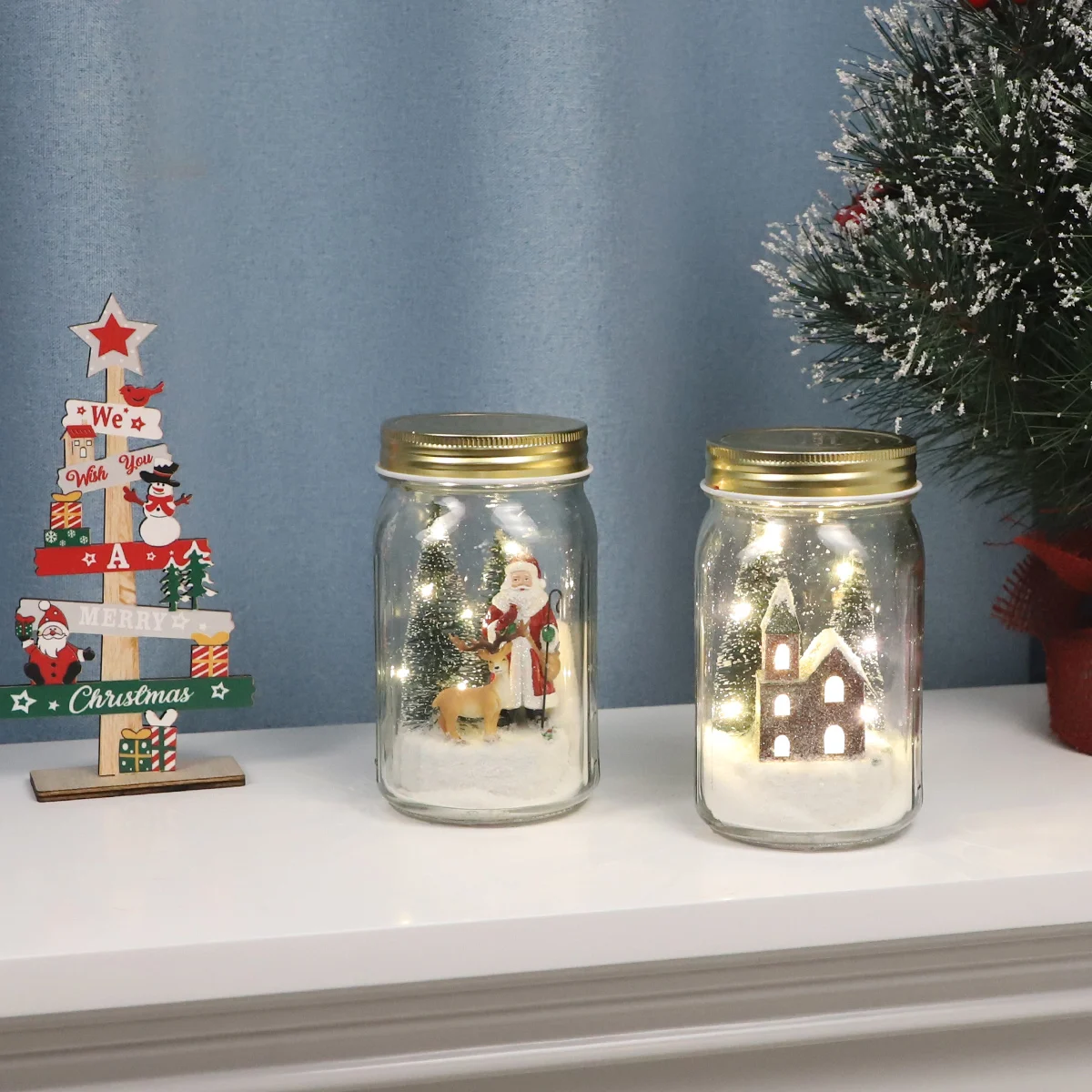 Xmas Gifts New Year 2024 Christmas Decoration Supplies-old Led Light Decorations