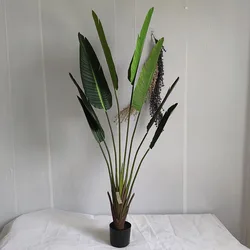 Wholesale Simulation Green Plant Artificial Plastic Travellers Banana Indoor Bonsai Tree Plants