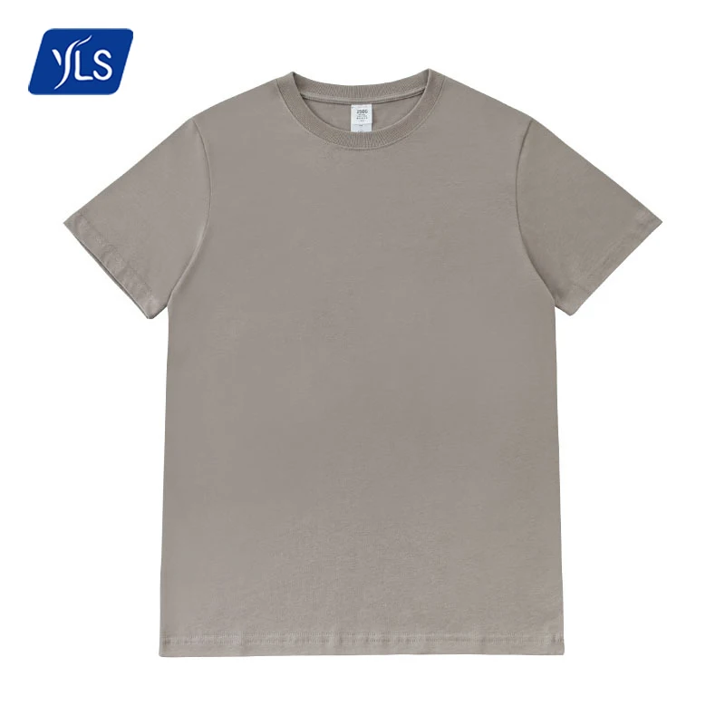 YLS High Quality 100% Pima Cotton 250g O Neck Custom Digital Printed T Shirt Men Plain T Shirt Screen Printing