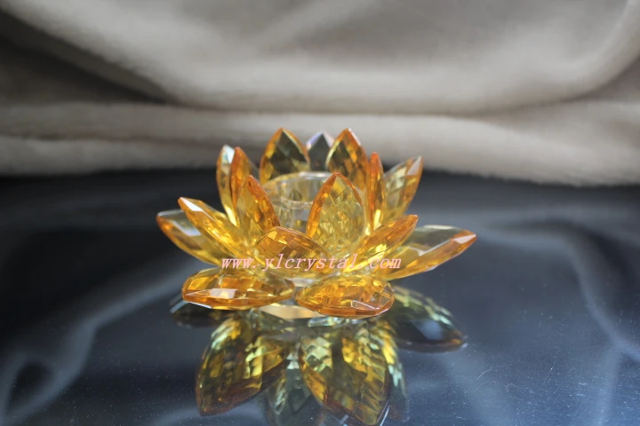 Wholesale Elegant Crystal Craft Lotus Crystal Lotus Flower For Festival Decoration