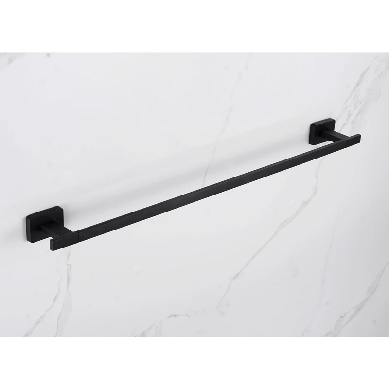 Solid 304 Stainless Steel holder Bathroom Accessory single bar rail metal towel rack
