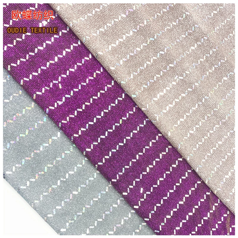 2022 polyester reflective rainbow bead sequin knitted bottom cloth composite Tulle polyester changeable light and gold fabric