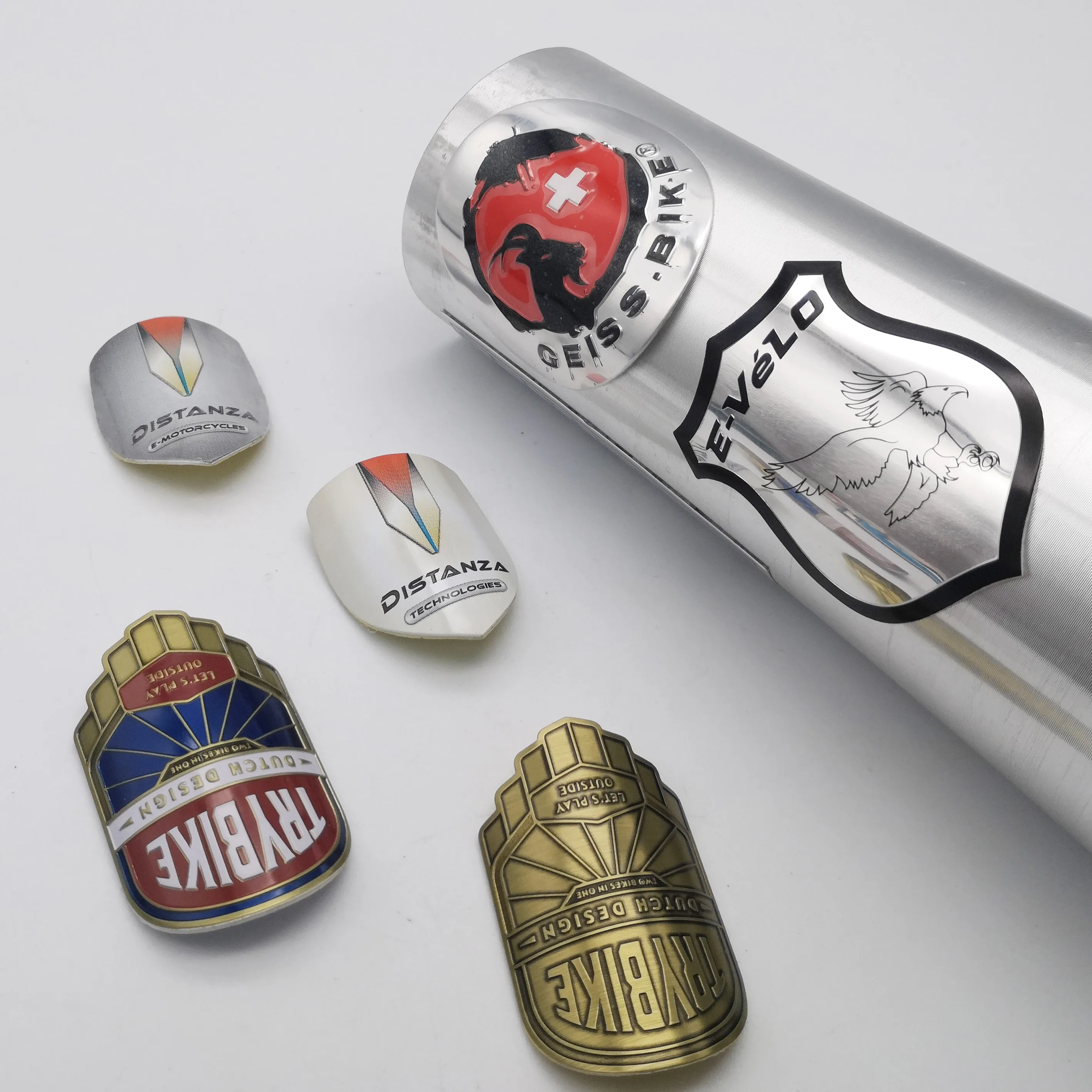 personalized customization new design mountain metal bike emblems badge for bicycle brand badge bike sticker