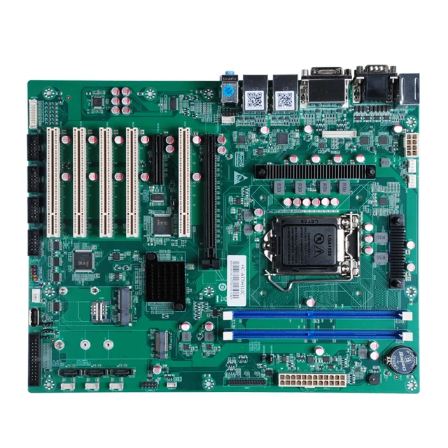 H310C support 6/7/8/9th i3/i5/i7 industrial motherboard 1*PCIE3.0 16X, 1*PCIE 4X, 5*PCIE,2*LAN,6*COM