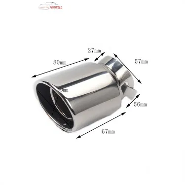 stainless steel single exhaust for exhaust muffler tail throat exhaust muffler pipe tip