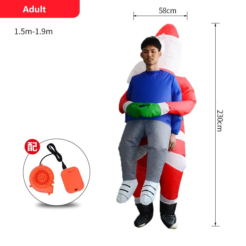 Хит продаж 2021, надувной костюм монстра для косплея на Хэллоуин и Рождество, страшный зеленый костюм инопланетянина для взрослых и детей