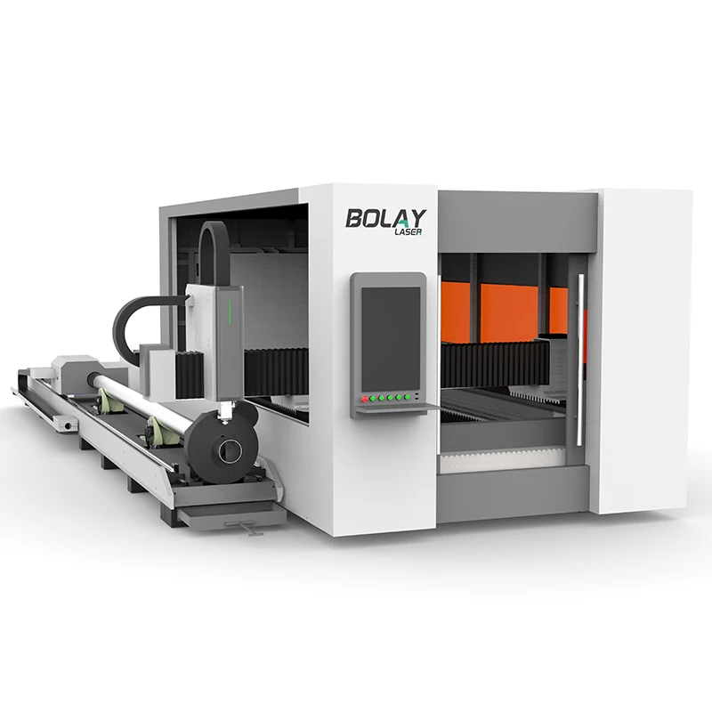 Plate and Tube Integrated Fiber Metal Laser Cutting Machine Industry Price Cast Iron Machine Bed 3000*1500mm Cutting Area