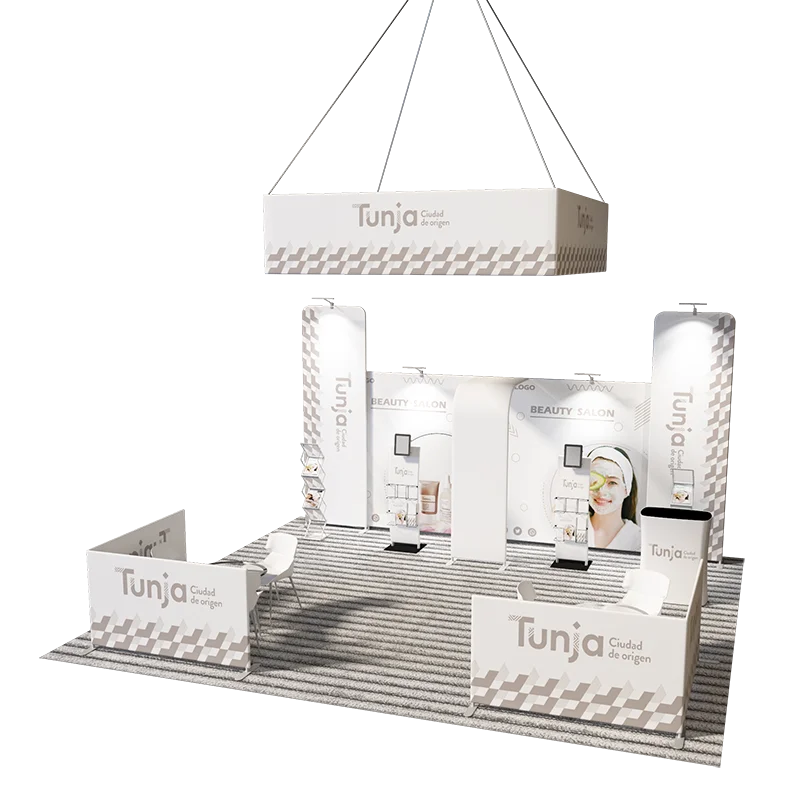 Portable Tradeshow Displays 10X10ft Trade Show Exhibition booth with shelves for advertision