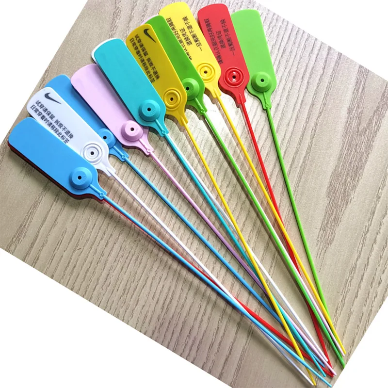 Wholesale plastic pull tight seal plastic meter wire high security seal plastic garment seal tags