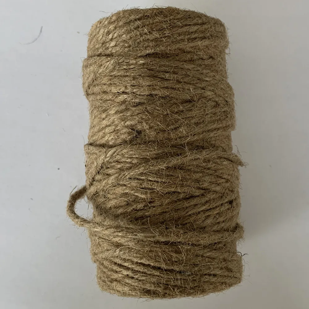 Durable 4mm 4-Ply Natural Jute Twine 45m Gardening and Packaging Ropes for Decorations
