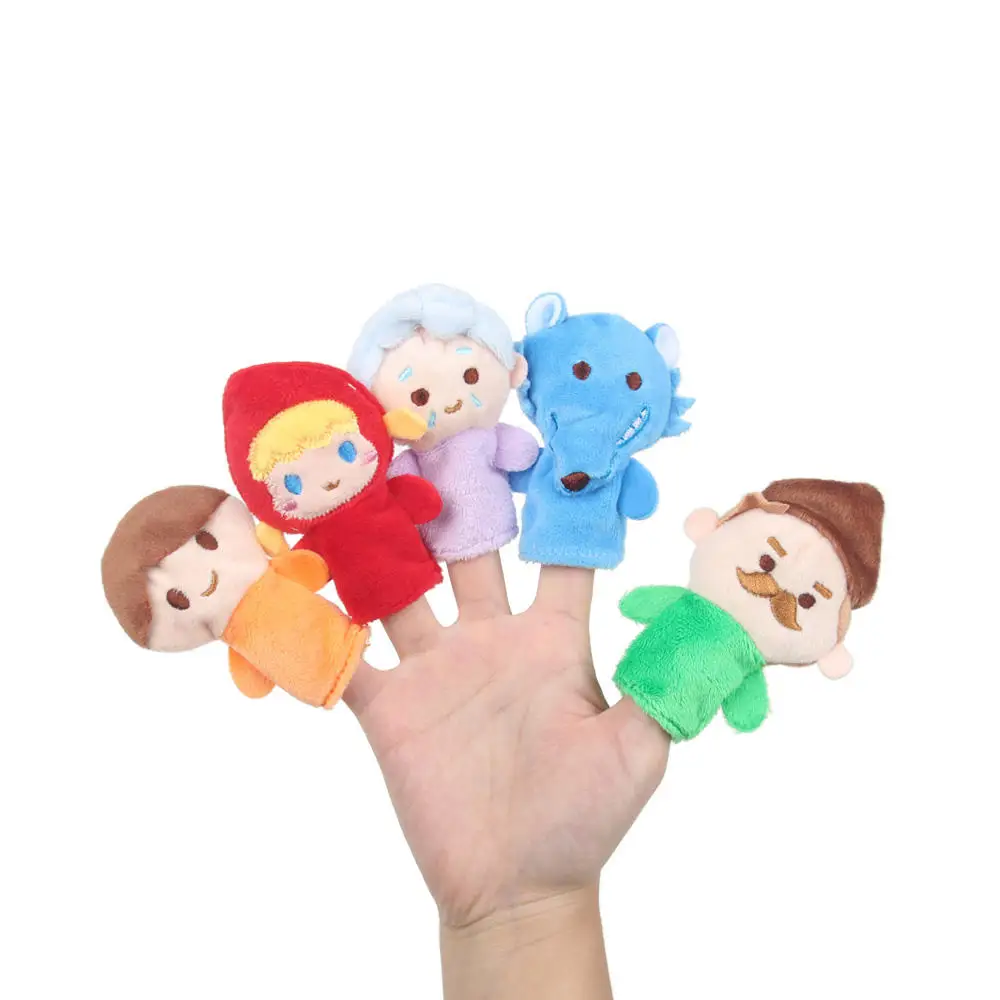 Lovely Children Finger Puppets Doll Toys Custom Making Princess Story Props Doll Plush Finger Puppets