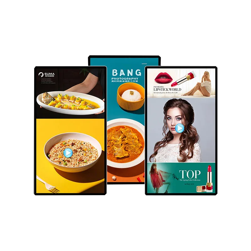 double sides lcd user digital signage picture frame and indoor advertising kiosk displays screen