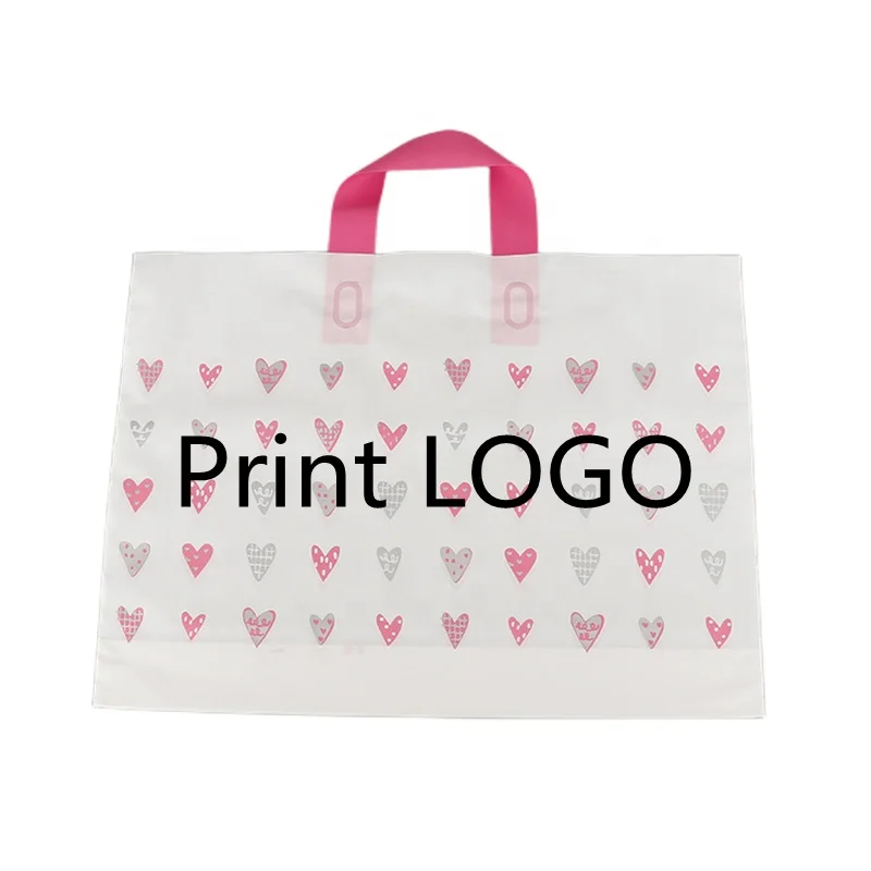 Eco-friendly Custom Printed Shopping Bags Plastic Bag With Handle For Gift /Clothing