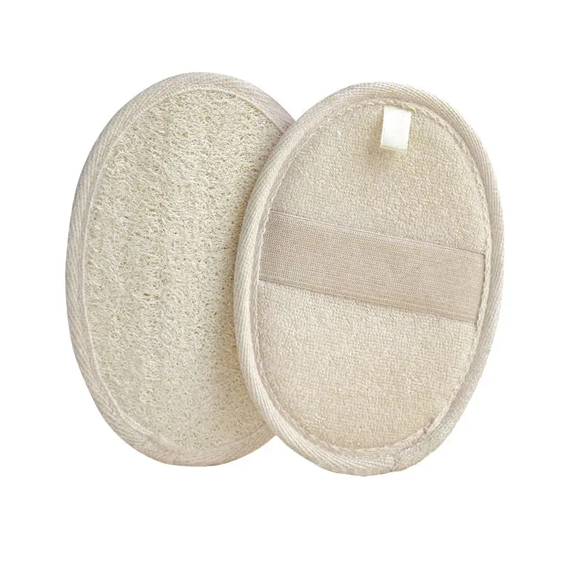 wholesale natural scrubber skin exfoliating loofah bath sponge exfoliating body loofah pad