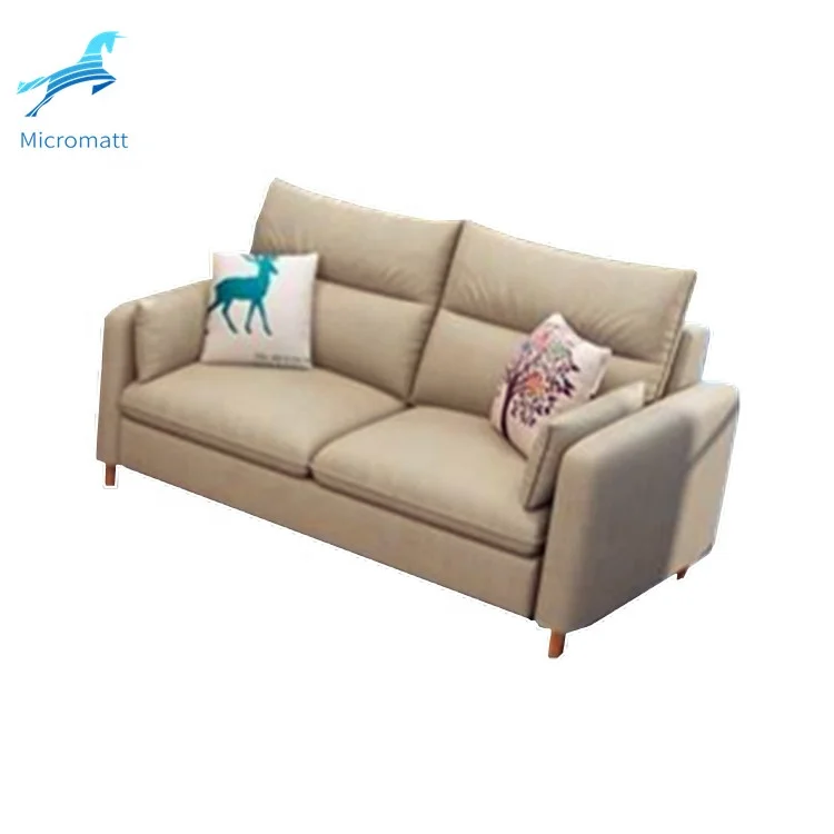 Factory Direct Supply 2020 New Style Comfortable Blue Color Living Furniture Double Wood Sofa