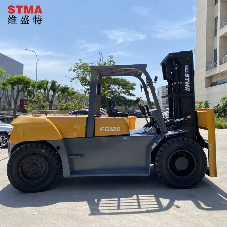 STMA brand diesel forklift 12 ton 12tn construction forklift with 2440mm fork length and Isuzu 6BG1 engine