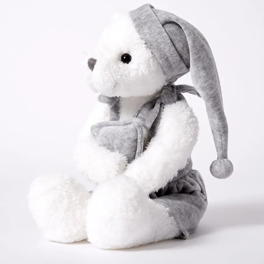 
Winter toys online wholesale store gift set teddy bear white plush toy product market wholesale 