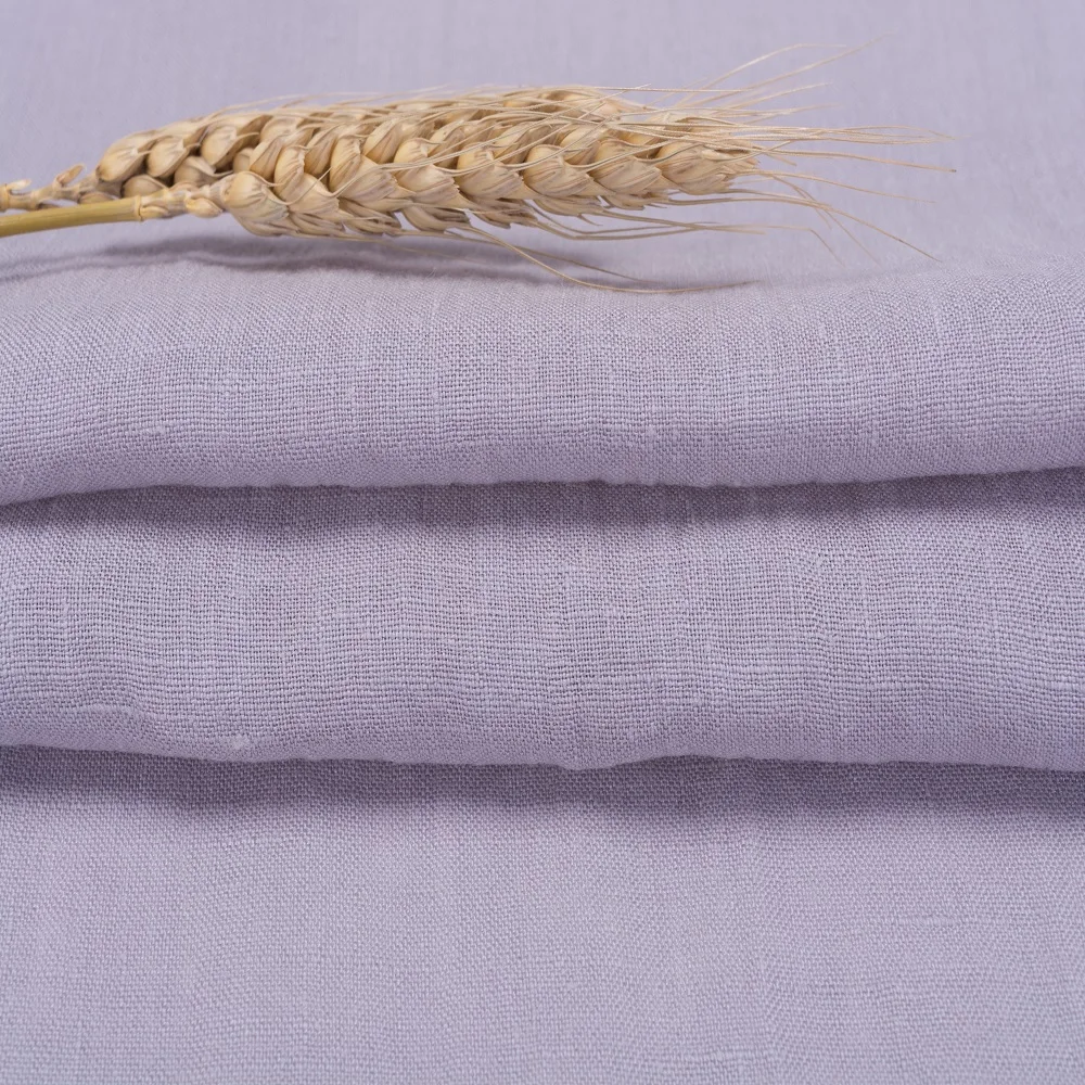 8041# French 100% Linen Fabric  Sandwashed Plain Dyed Stonewashed Linen Fabrics for Clothing