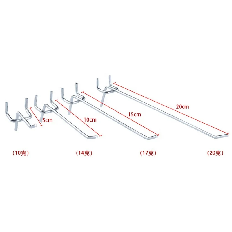 High quality Wholesale price various style supermarket display metal hanging pegboard hook