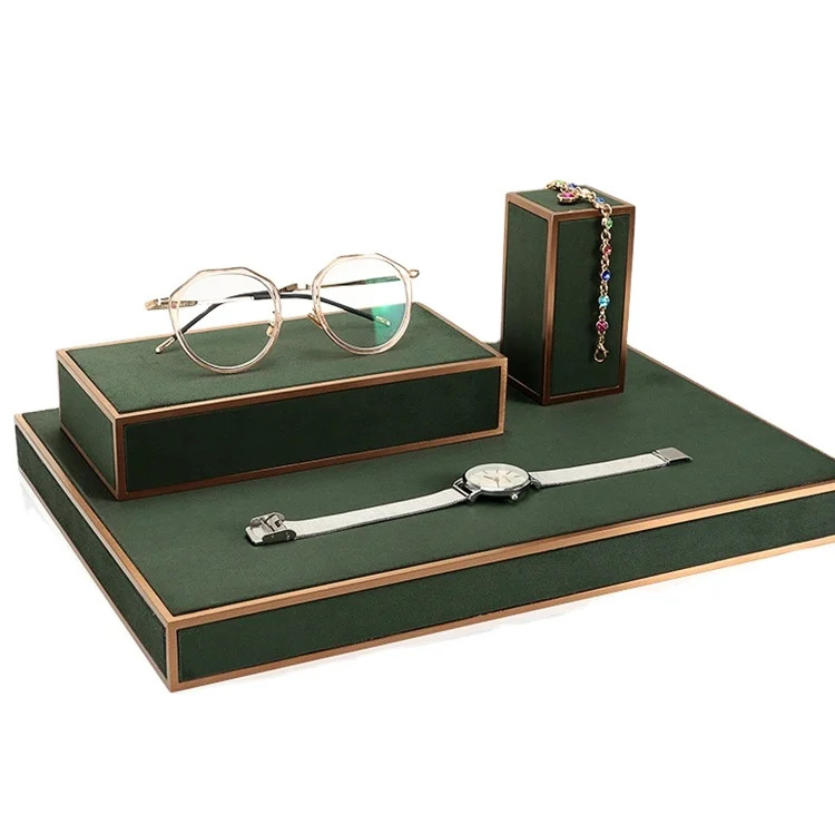 Jewelry Stand 3 Tier Towers Tree Jewelry Organizer with Metal Rack and Paulownia Wood Storage Base Necklaces Bracelets Earrings