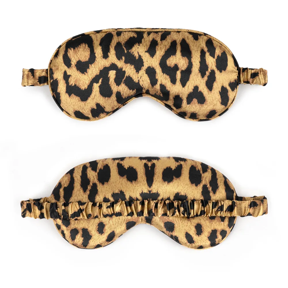 2023 Double face Animal pattern silk eye mask Mulberry silk shade sleep aid eye mask for man and woman