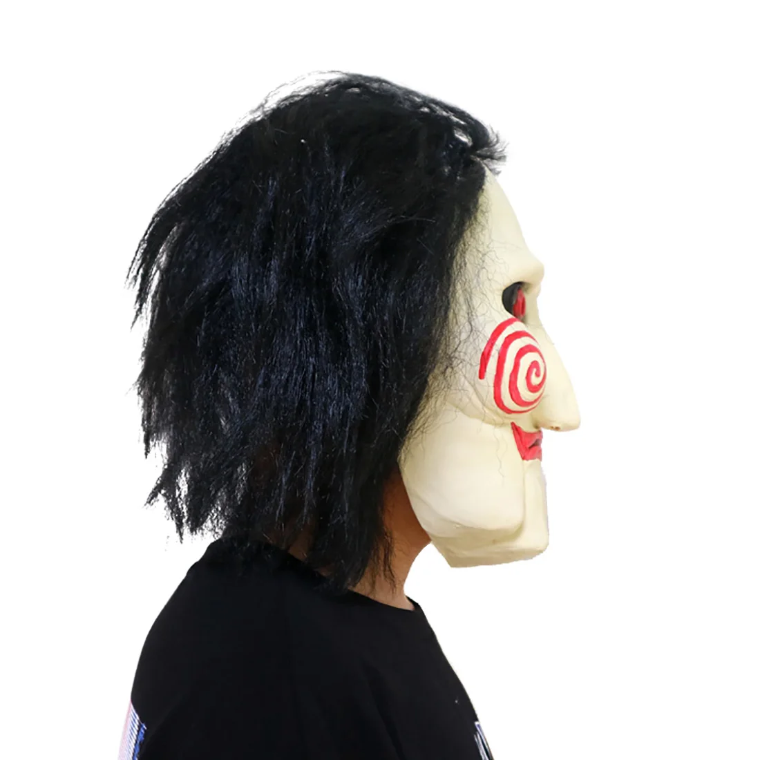 Movie The Saw Simulated Custom Full Head Face Mask Party Halloween Cosplay Real Funny Latex Mask
