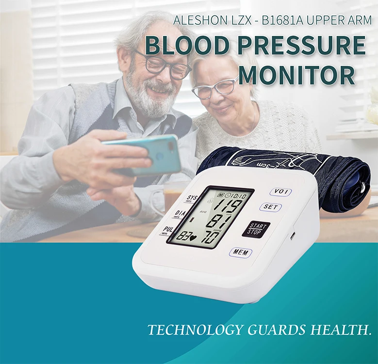 Health Care Bp Voice function Reading Led Display Portable type Arm Blood Pressure Monitor