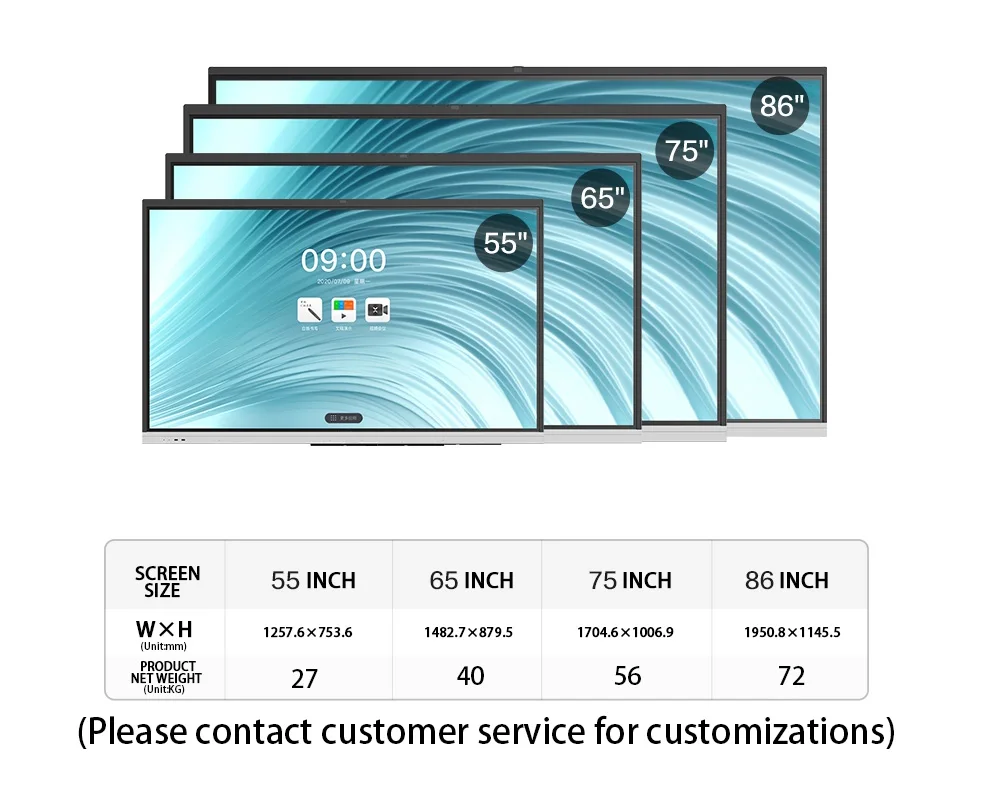 55 65 75 дюймов Двойная система Smart interlace Trace Board 20 точек Multi-touch интерактивная доска